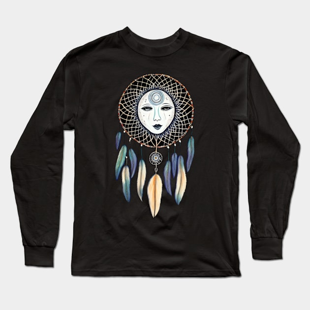 Spirit Guardian Dreamcatcher Long Sleeve T-Shirt by Adele